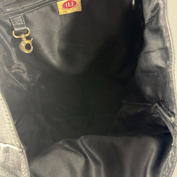 ILI New York Toronto Black Leather Large Tote Bag - Picture 9 of 14